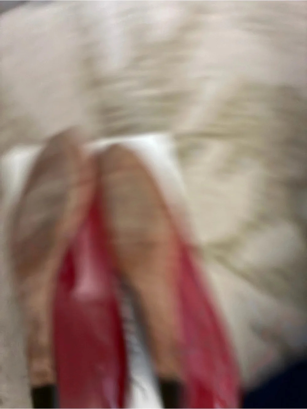 Cole Haan Women's Red Patent Leather Peep-Toe Flats